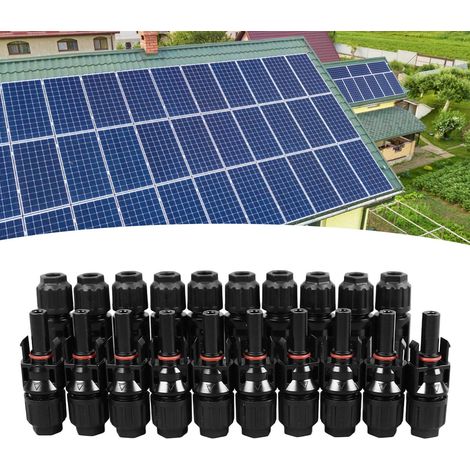 Connecteur MC4 mâle/femelle pour panneau solaire, 1000 V CC (1/5)