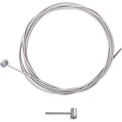 Câble Acier Souple 2,5m - Tête Marteau Ø9x10mm - Commande Accélérateur et Frein - Pour Tondeuse et Motoculteur - Diamètre 2,5mm