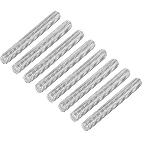 8Pcs Tiges Filetées Entièrement, M6 x 45mm Acier Inoxydable 304 Goujons de Barre Filetée à Droite Pas de Filetage M6-1 pour l'Assemblage de Machines de Meubles