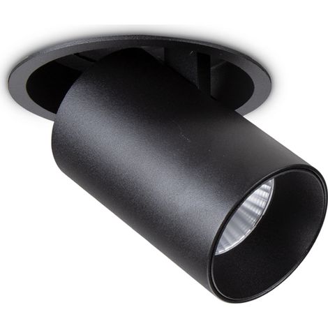 Faretto Tubolare Moderno Nova Alluminio Nero Led 12W 3000K Luce Calda (1/2)
