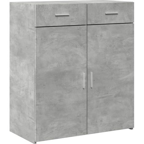 Credenza buffet cassettiera mobile contenitore organizer cucina soggiorno soggiorno 80 x 42,5 x 93 cm derivati del legno grigio 020032109