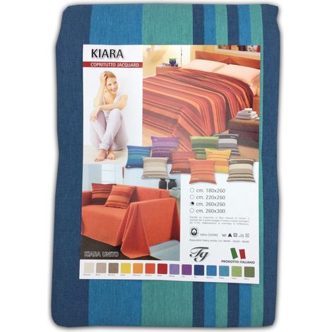 TELO ARREDO COPRITUTTO GRAN FOULARD COPRILETTO COPRIDIVANO KIARA BLU 2 PIAZZE (1/3)