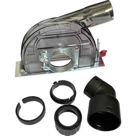 Staubschutzhaube für Winkelschleifer. Fängt 95 % des Staubs auf. Transparentes Polycarbonat-Gehäuse. Einstellbare Schnitttiefe. (1/4)