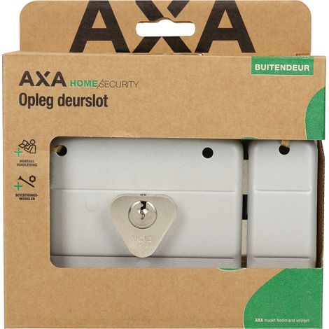 AXA Aufputz - Türschloss - Cisa - Silbernes Schloss - Außenzylinderschloss - DM50 - inklusive Montagematerial (1/3)