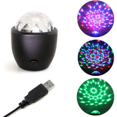 Boule lumineuse LED rotative avec télécommande, effet scène pour soirée DJ KTV, activation sonore, ampoule de fête dansante (1/5)
