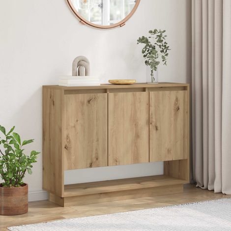 Aparador Roble artisan 97 x 29 x 75 cm Madera de ingeniería (1/4)