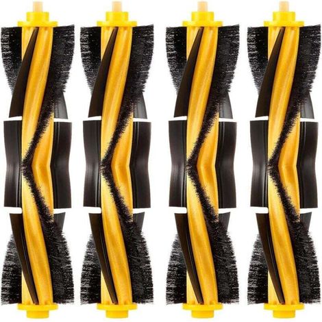 4 Pièces Brosses à Rouleaux Principales Compatibles avec Robots Aspirateurs Ecovacs Deebot Ozmo T8 T9 T5 N8 N7 (1/4)