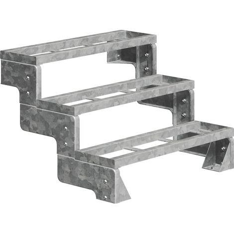 Dolle Außentreppe Gardentop 54-66cm Geschosshöhe mit Einlegerahmen 100cm breit ohne Geländer