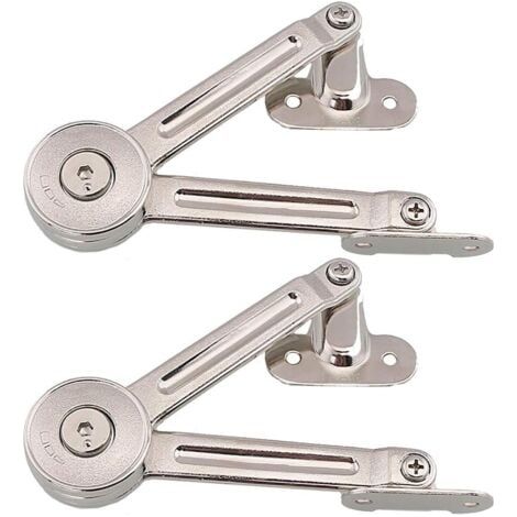 Lot de 2 charnières de support de levage pour porte de meuble - Supporte jusqu'à 20 kg - Angle d'ouverture 75°/90°/110° - Livré avec clé hexagonale