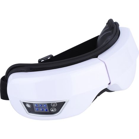 Masque massageur yeux chaleur compresse air pression vibration musique relaxation thérapie anti-fatigue, appareil électrique portable (1/5)