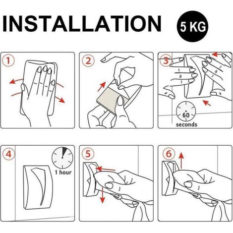 Lot de 4 Patères Adhésives pour Torchons – Sans Perçage, Cuisine & Salle de Bain (1/4)