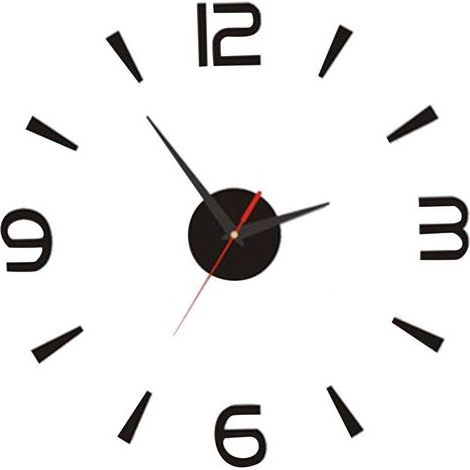 DIY-Wanduhr, 40 cm. Klein. Schwarz. Modern. Schlicht. Europäischer Stil. Geräuschlos. Acryl. Rahmenlos. DIY-3D-Wanduhr (1/5)