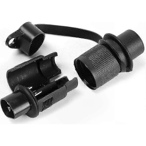 Adaptateur de prise de remorque 12 V à 3 broches pour camping-car, caravane, camion, fourgonnette, tracteur, connecteur de câblage de barre de remorquage mâle et femelle (1/3)