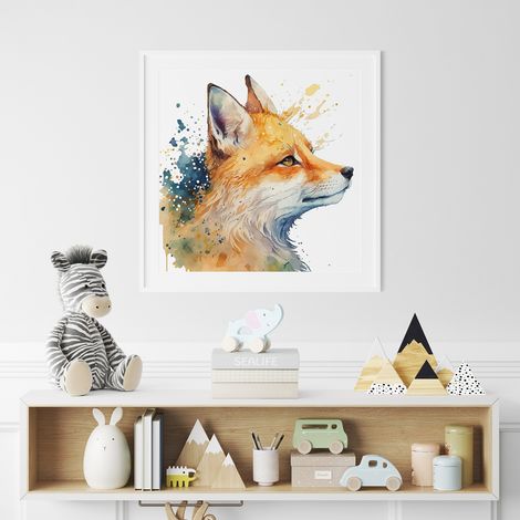 Poster / Affiche carrée Enfants - Renard - 40x40 cm (1/3)