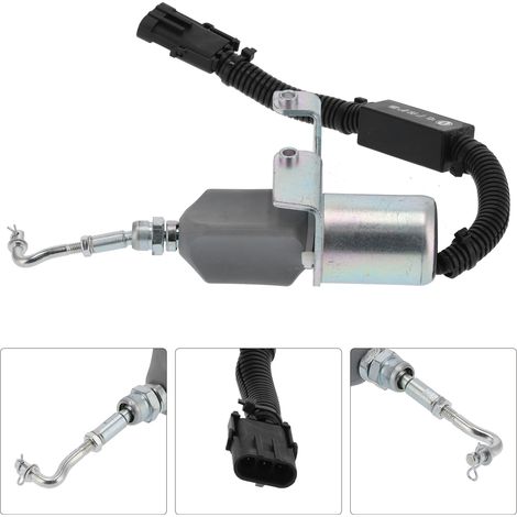 Électrovanne d'arrêt de carburant pour excavatrice, accessoire d'arrêt moteur électrique 24 V TOSD-03-100 (1/5)