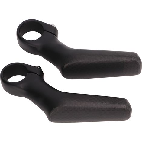 Mountainbike-Lenkerhörnchen (1 Paar), aus 3K-Kohlefaser, L-förmig, ergonomisch, für 22,2 mm Rennradlenker, matte Oberfläche. (1/5)