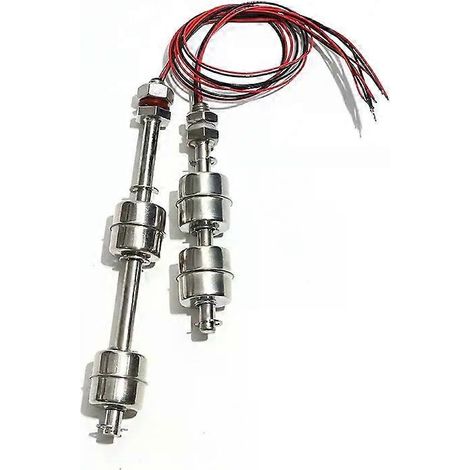 1 Stück Edelstahl-Doppelschwimmerkugelschalter, einstellbarer Wasserstand, automatischer Induktionsregler, Länge 100 mm–600 mm (1/4)