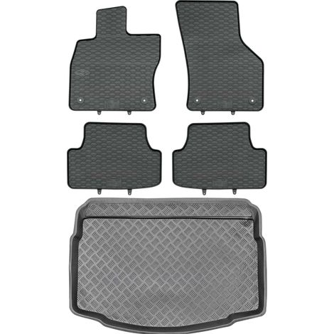 Ensemble de tapis de sol en caoutchouc pour Volkswagen Golf VII Hatchback (2012-2020) + tapis de coffre (1/5)