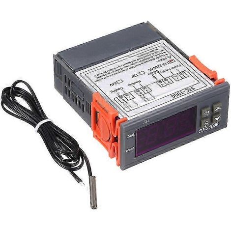 STC-1000 Regulateur De Temperature Numerique, Chauffage Refroidissement Thermostat Centigrade, Avec Capteur, 110-220Vac (1/5)