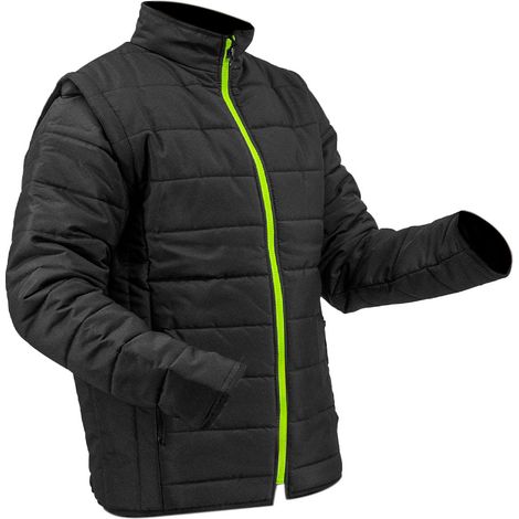 Gilet à manche amovible noir doudoune sans manche Taille - XL (1/5)