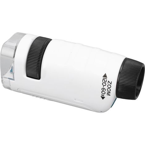 Microscope portable 60X à 120X, objectif optique HD, microscope de poche pour l'observation quotidienne (1/5)