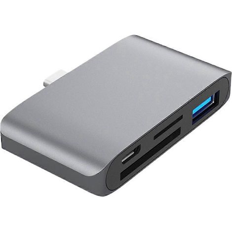 4-in-1-USB-Typ-C-Hub mit USB-3.0-Anschlüssen und SD-/Micro-/TF-Kartenleser (1/5)