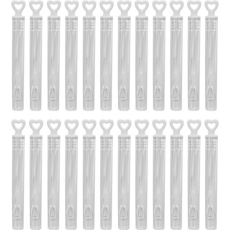 24 Pcs Bubble Wand Cute Pure Color Love Homemade Mini Bubble Tube Stick Toy Party Gift (1/5)
