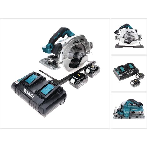 Makita DHS 900 PG2 Akku Handkreissäge 36 V ( 2x 18 V ) 235 mm Brushless + 2x Akku 6,0 Ah + Doppelladegerät (1/5)