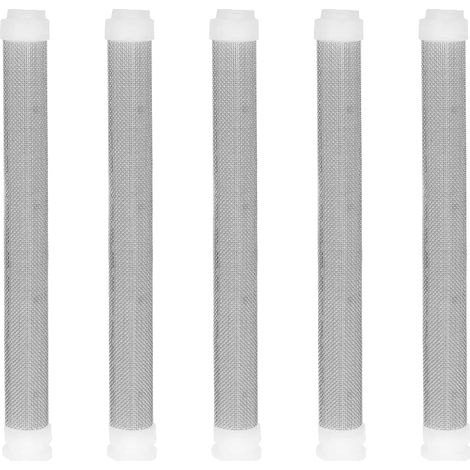 5 pezzi 60 Mesh Airless Filtro per pistola a spruzzo Airless in acciaio inossidabile Filtro per pistola a spruzzo Airless Wagner, 100 mm (bianco)