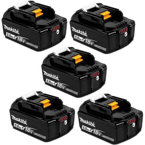 5 X Genuine Makita BL1850 18V 5.0Ah Li-Ion LXT Battery 5AH Star Battery BL1850B (1/2)