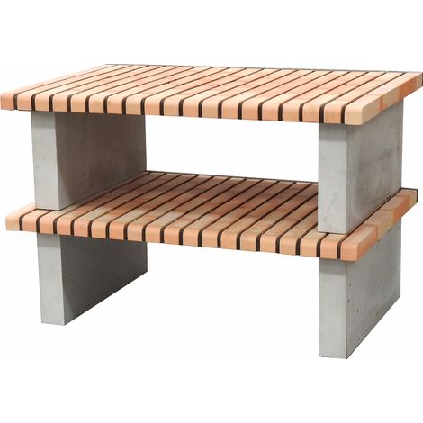 MOVELAR - Módulo Paella o Paellera para Barbacoa de Obra Prefabricada (Gris, naranja - 120 x 80 x 80 cm) - Uso en Exteriores
