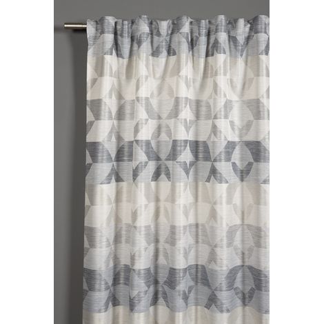 Schal m.Gardband ca.140x245cm silbergrau / 100% PL