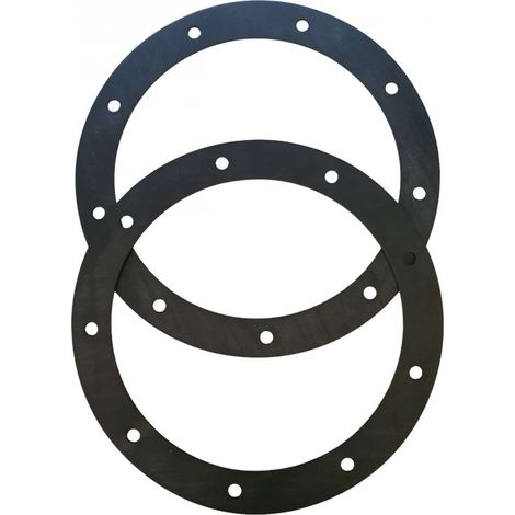 Hayward – Lot de 2 joints de bride bonde de fond pour piscine – Caoutchouc noir – Diamètre intérieur 150 mm – Compatibles modèles 3252 et 3253