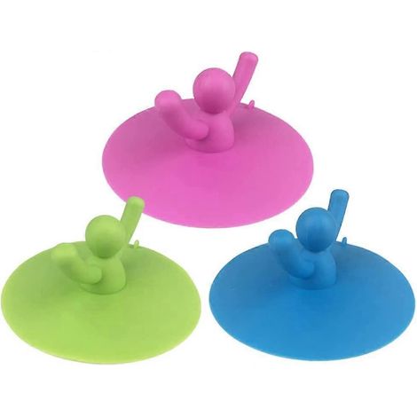 Lot de 3 bouchons de vidange en silicone, bouchons universels pour baignoire et évier de cuisine. (1/5)