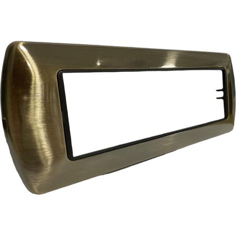 Placchetta per interruttore in metallo a 7 posti ottone cassetta 507 compatibile con living international supporto cover (1/2)