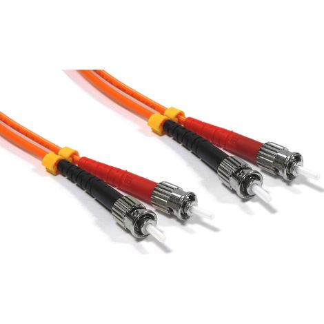 BeMatik - Câble à fibre optique ST à ST 50/125 duplex multimode de 3 m (1/2)