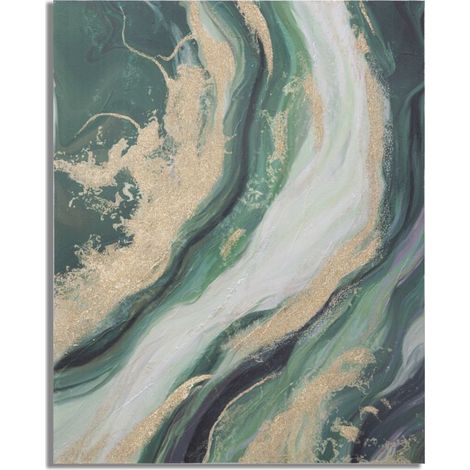 Dipinto su Tela Greenery 80x2,8x100 cm in Legno di Pino e Canvas Multicolor (1/5)
