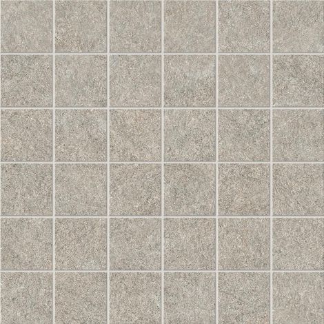 Mosaïque effet Pierre Quartzite Gris Galet 4,8x4,8 Quadra 30x30x0,9 cm Mat Venturo - Sol et mur intérieur (vendu par carton de 0,9 m²) - RO'MA CARRELAGE