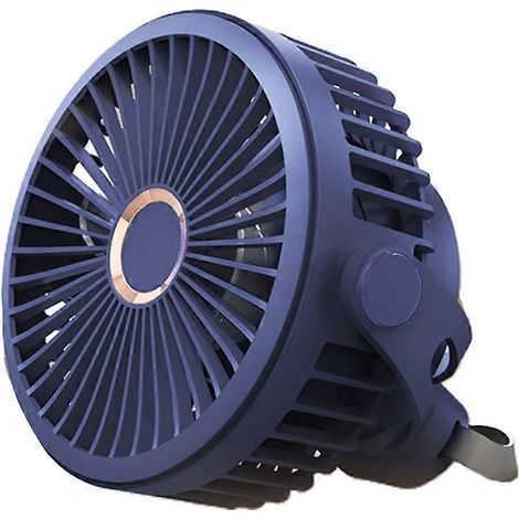 Ventilateur de bureau/suspension rechargeable USB 5000/10000 mAh pour voyages et escalade - 10000 mAh - Bleu (1/4)