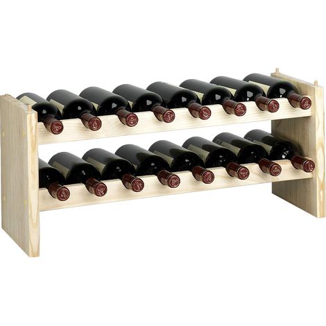 Portabottiglie in pino massiccio merlot 16 bottiglie astigarraga (1/10)