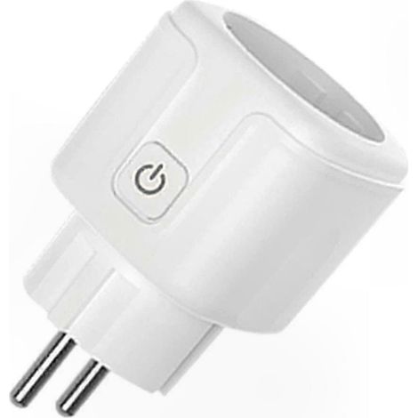 Prise connectée Tuya 16A avec contrôle de consommation à distance WiFi, compatible avec l'application Alexa Home Smart Life et prise européenne. (1/5)