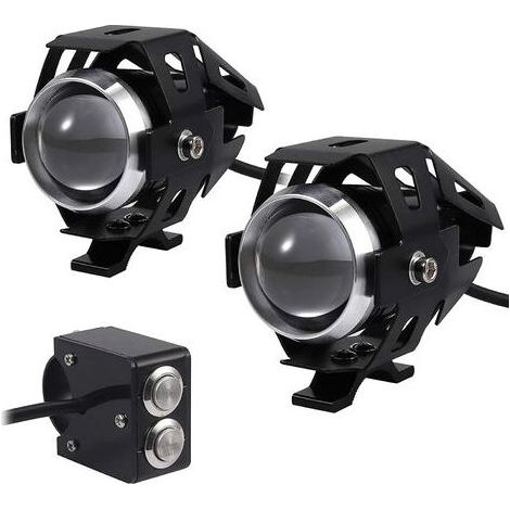 Stück 15W Motorrad-LED-Zusatzscheinwerfer, LED-Nebelscheinwerfer, LED-Spot-Projektor, 3000LM, U5 wasserdicht, 12-24V für Motorrad, Quad, Roller – mit Schalter (1/5)