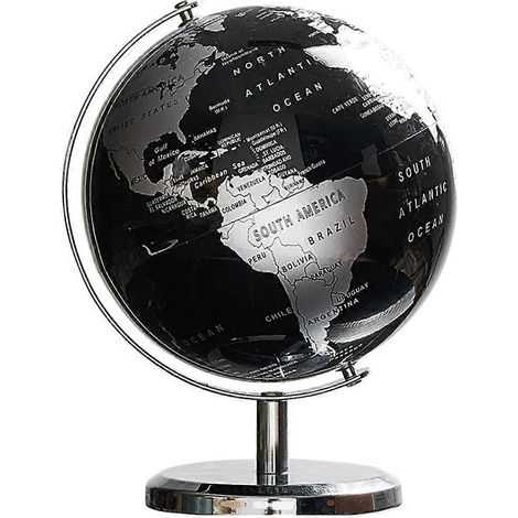 Globe terrestre avec carte des constellations, ornement de table et de bureau, accessoire de décoration pour la maison et le bureau (noir) (1/5)