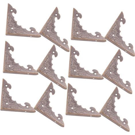 Lot de 30 protections d'angle métalliques vintage pour boîtes (1/5)