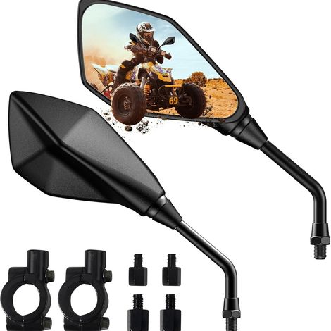 Motorrad-/Elektrofahrrad-Rückspiegel – Weites Sichtfeld – M8/M10-kompatibel (1/5)