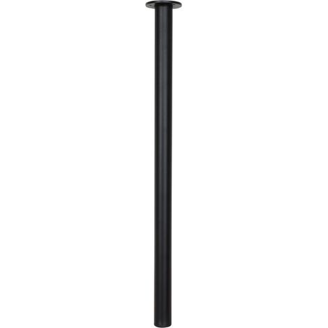 Pata de mesa redonda negra - 40 x 720 mm (1/4)