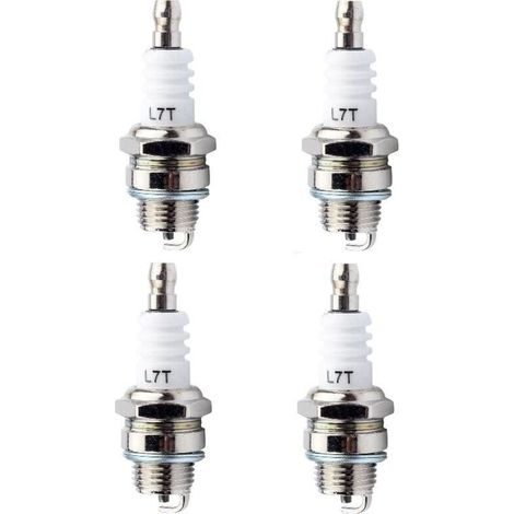 Bardusch-Lot de 4 bougies d'allumage L7T Universelles de Rechange l7t Bougie Tronconneuse Bougie D'allumage Remplacemen pour Tondeuse à Gazon Moteurs à 2 Temps (1/5)