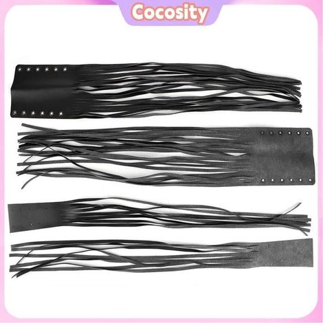 Cocosity Grip Glands Universal Hand Grips Tassel Fringe Wrap Cover Motorcycle Brake Clutch Lever moto d'amenagement Bourgogne Noir (1/5)