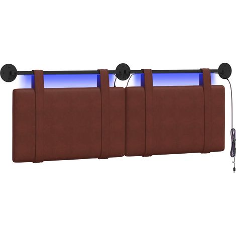 Maison Exclusive - Testiera sospesa Marrone Lucido PU Antico (1/5)