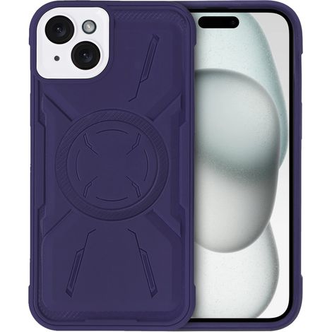 Custodia per iPhone 15 Plus, erbord Armor Mag per MagSafe, viola (1/5)